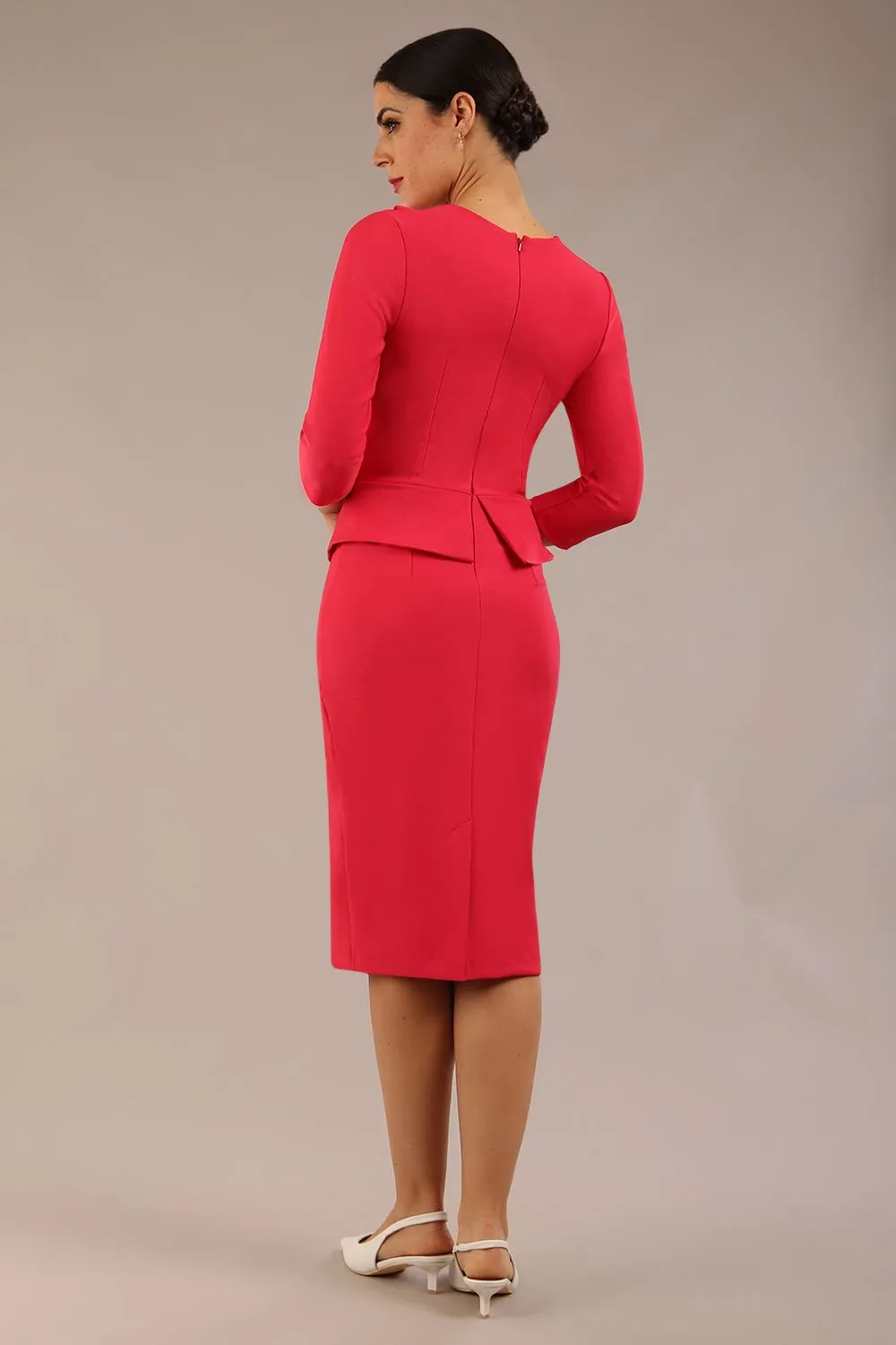 Seed Imperia Sleeved Peplum Dress
