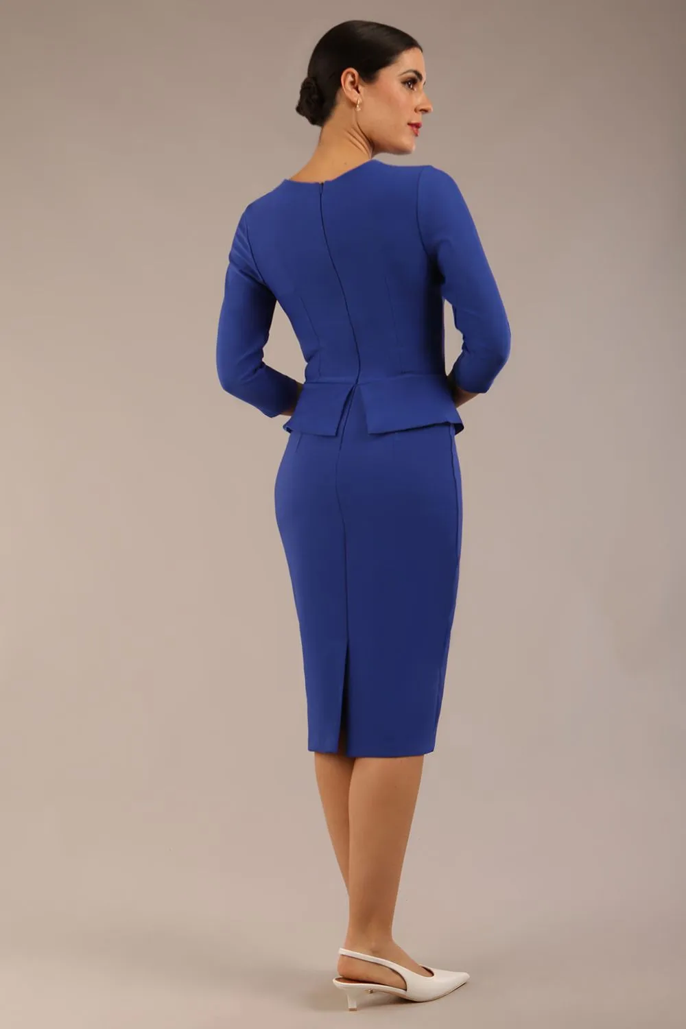 Seed Imperia Sleeved Peplum Dress