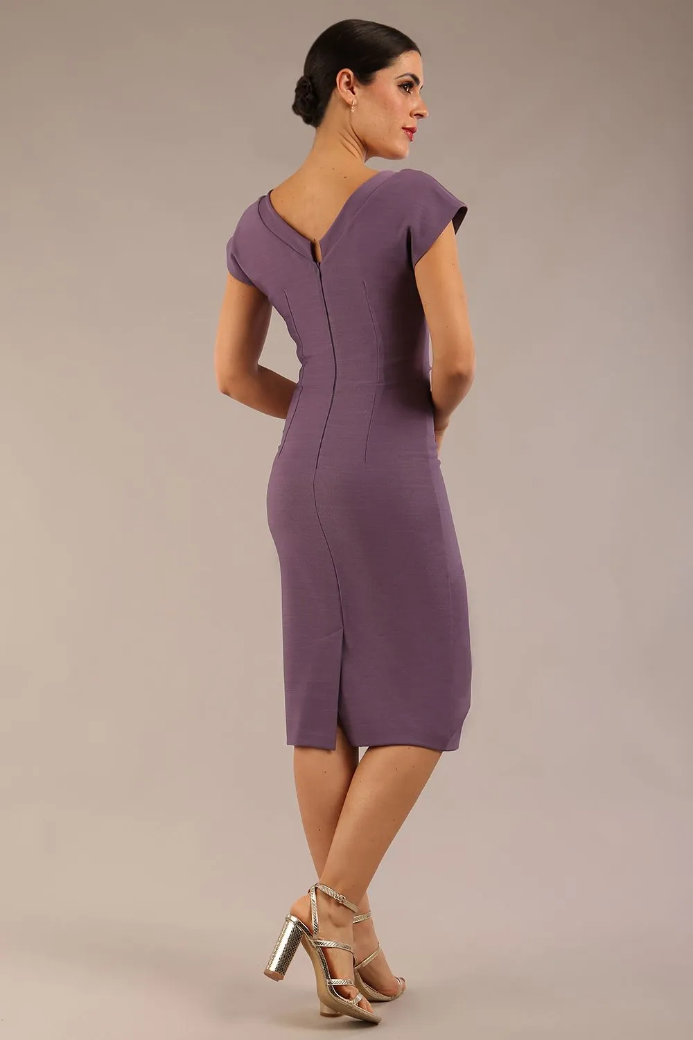 Seed Leela Rounded Neckline Cap Sleeved Dress