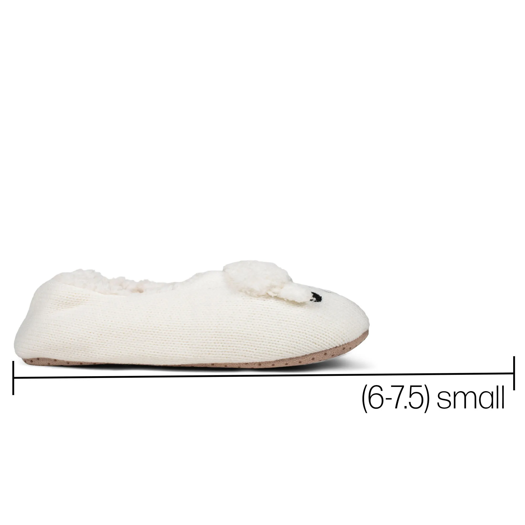 Sheep Ivory Women's Animal Cozy Plush Lined Non Slip Fuzzy Slipper - Small
