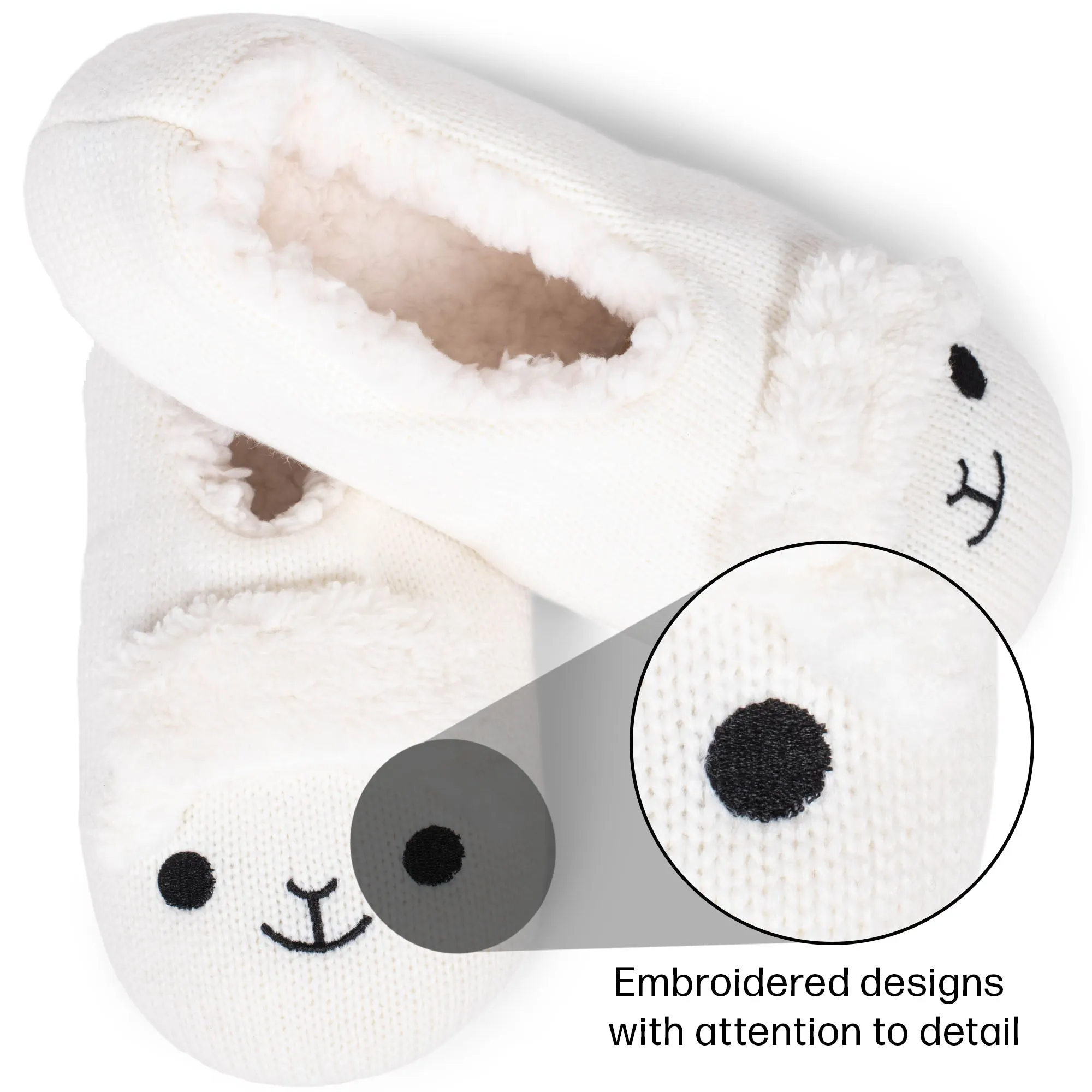 Sheep Ivory Women's Animal Cozy Plush Lined Non Slip Fuzzy Slipper - Small