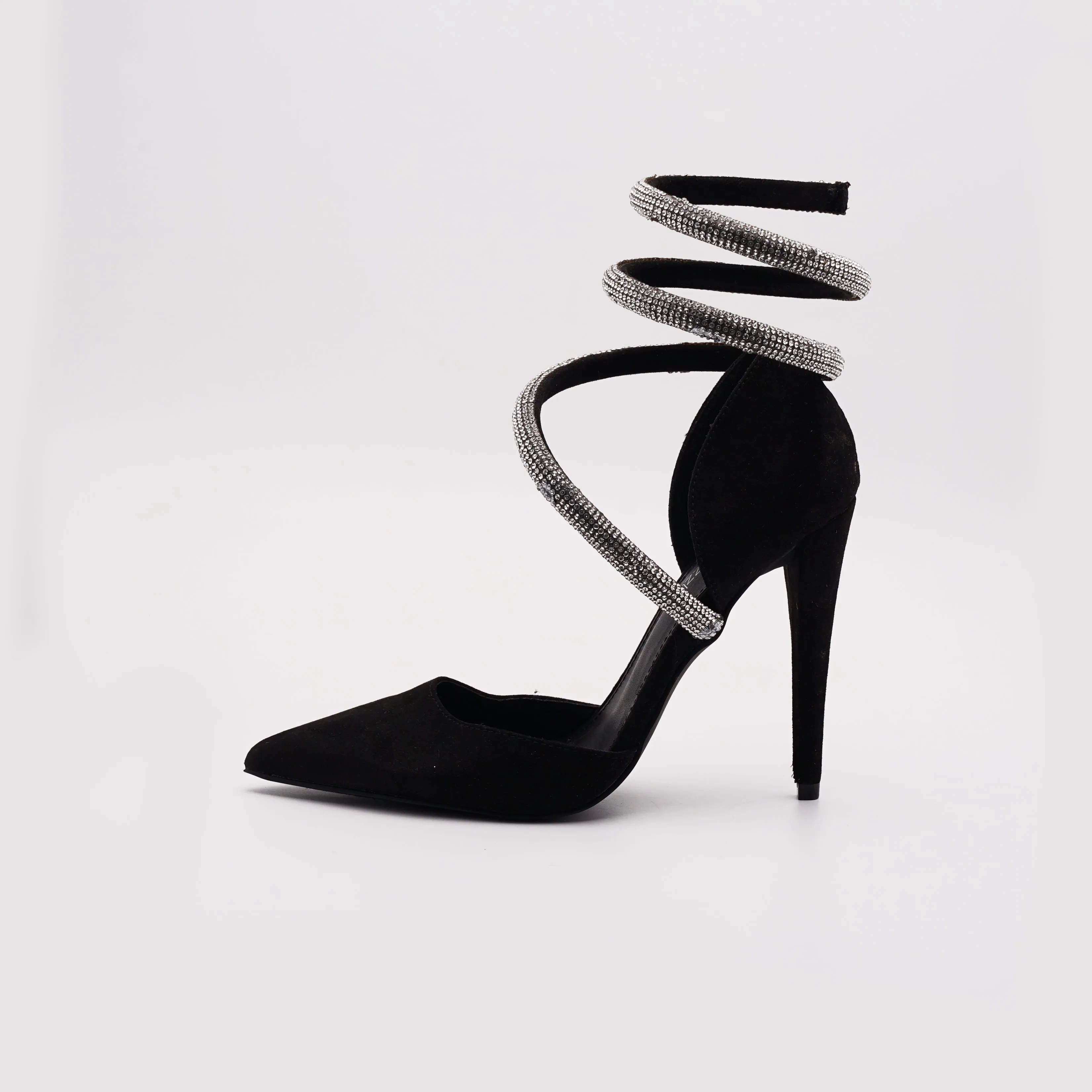 Shoedazzle Sandals With Rhinestone Straps