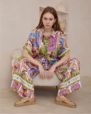 Sienna Boho Luxe Printed 2-Piece Set - Purple