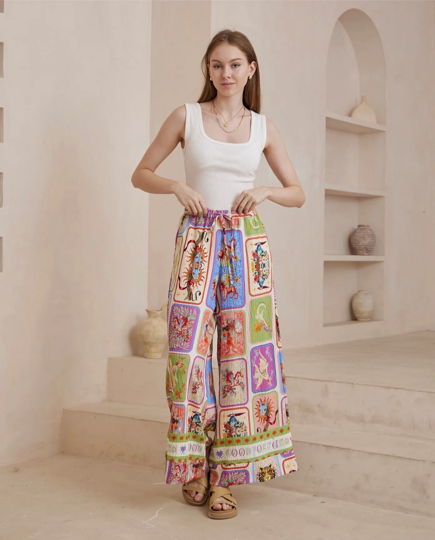 Sienna Boho Luxe Printed 2-Piece Set - Purple