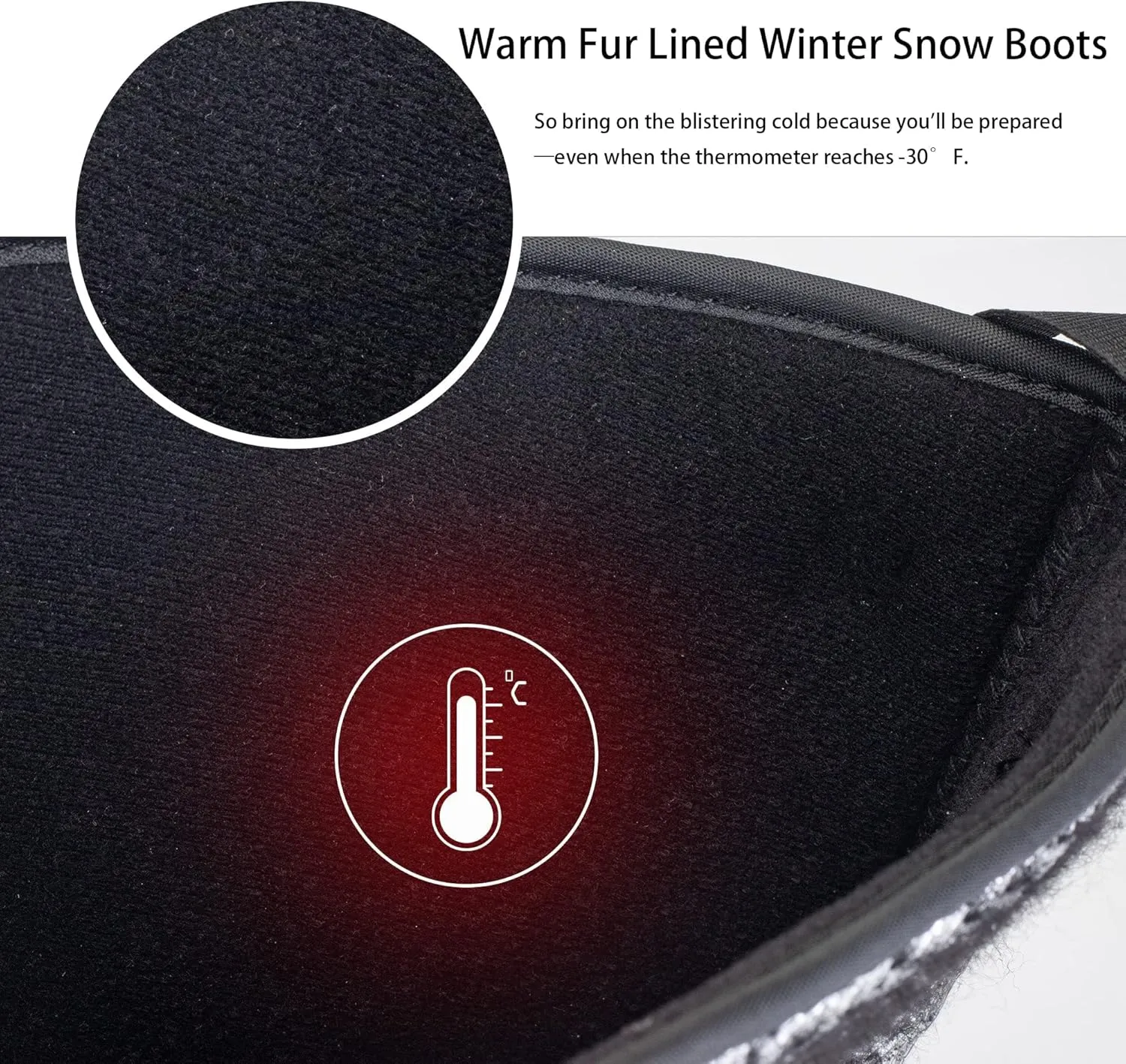 SILENTCARE Men's Insulated Waterproof Winter Warm Heavy Duty Snow Boots - Ultimate Comfort in Cold-Weatherr (Weight 3 Pounds)