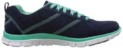 Skechers Flex Appeal Pretty City Womens Sneakers Navy/Aqua 7
