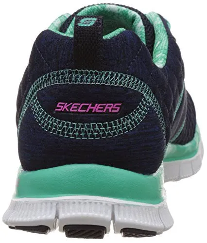 Skechers Flex Appeal Pretty City Womens Sneakers Navy/Aqua 7