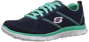 Skechers Flex Appeal Pretty City Womens Sneakers Navy/Aqua 7