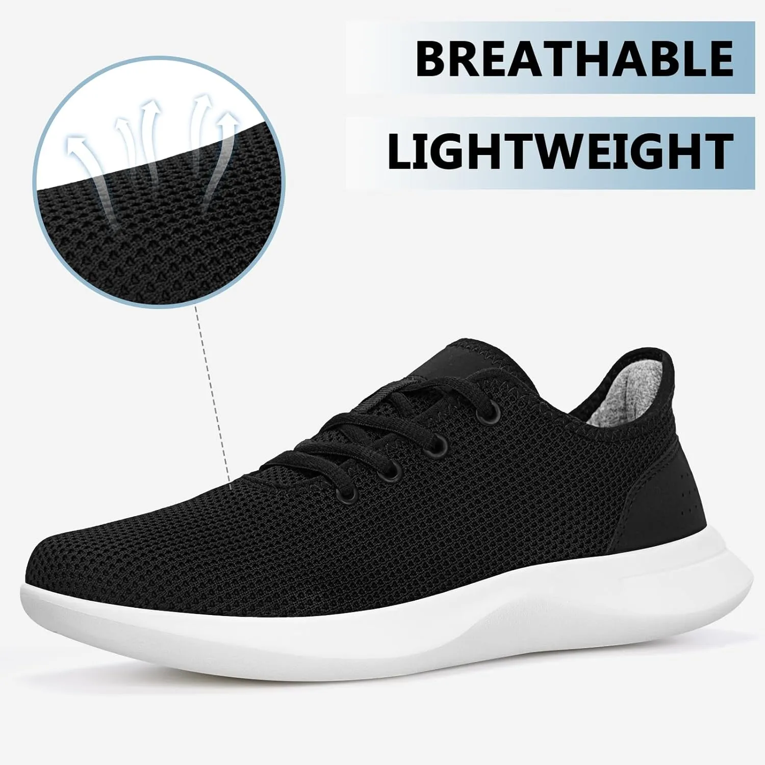 Sneakers for Women Men, Walking Shoes Tree Womens Runner Sneakers with Arch Support, Comfortable Lightweight Walking Sneakers, Non Slip Athletic Tennis Running Shoes for Gym Workout Yoga Walking