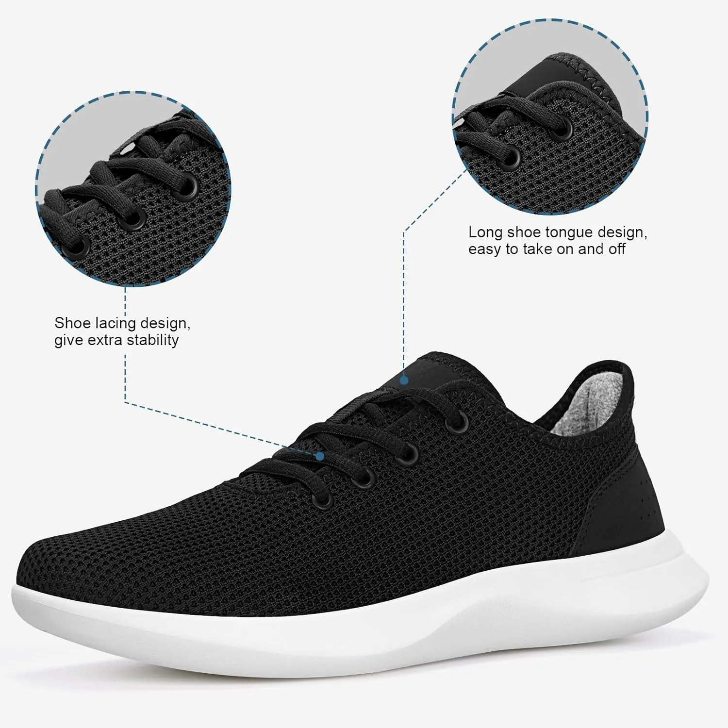 Sneakers for Women Men, Walking Shoes Tree Womens Runner Sneakers with Arch Support, Comfortable Lightweight Walking Sneakers, Non Slip Athletic Tennis Running Shoes for Gym Workout Yoga Walking