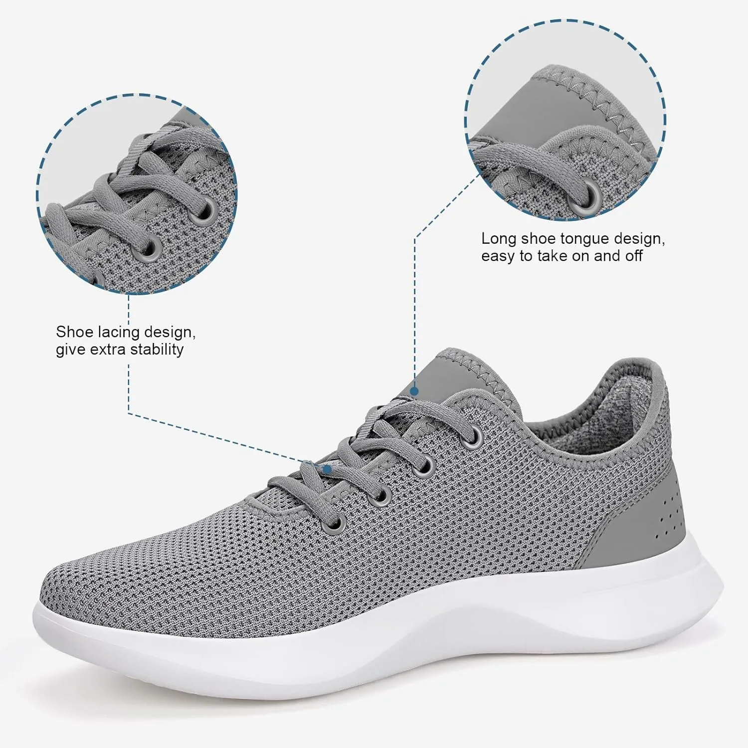 Sneakers for Women Men, Walking Shoes Tree Womens Runner Sneakers with Arch Support, Comfortable Lightweight Walking Sneakers, Non Slip Athletic Tennis Running Shoes for Gym Workout Yoga Walking