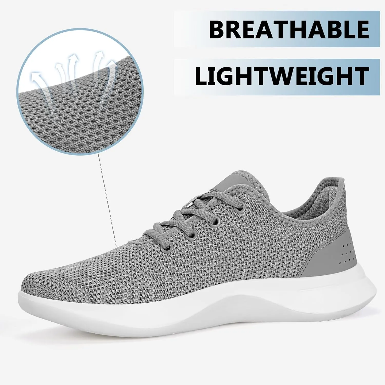 Sneakers for Women Men, Walking Shoes Tree Womens Runner Sneakers with Arch Support, Comfortable Lightweight Walking Sneakers, Non Slip Athletic Tennis Running Shoes for Gym Workout Yoga Walking