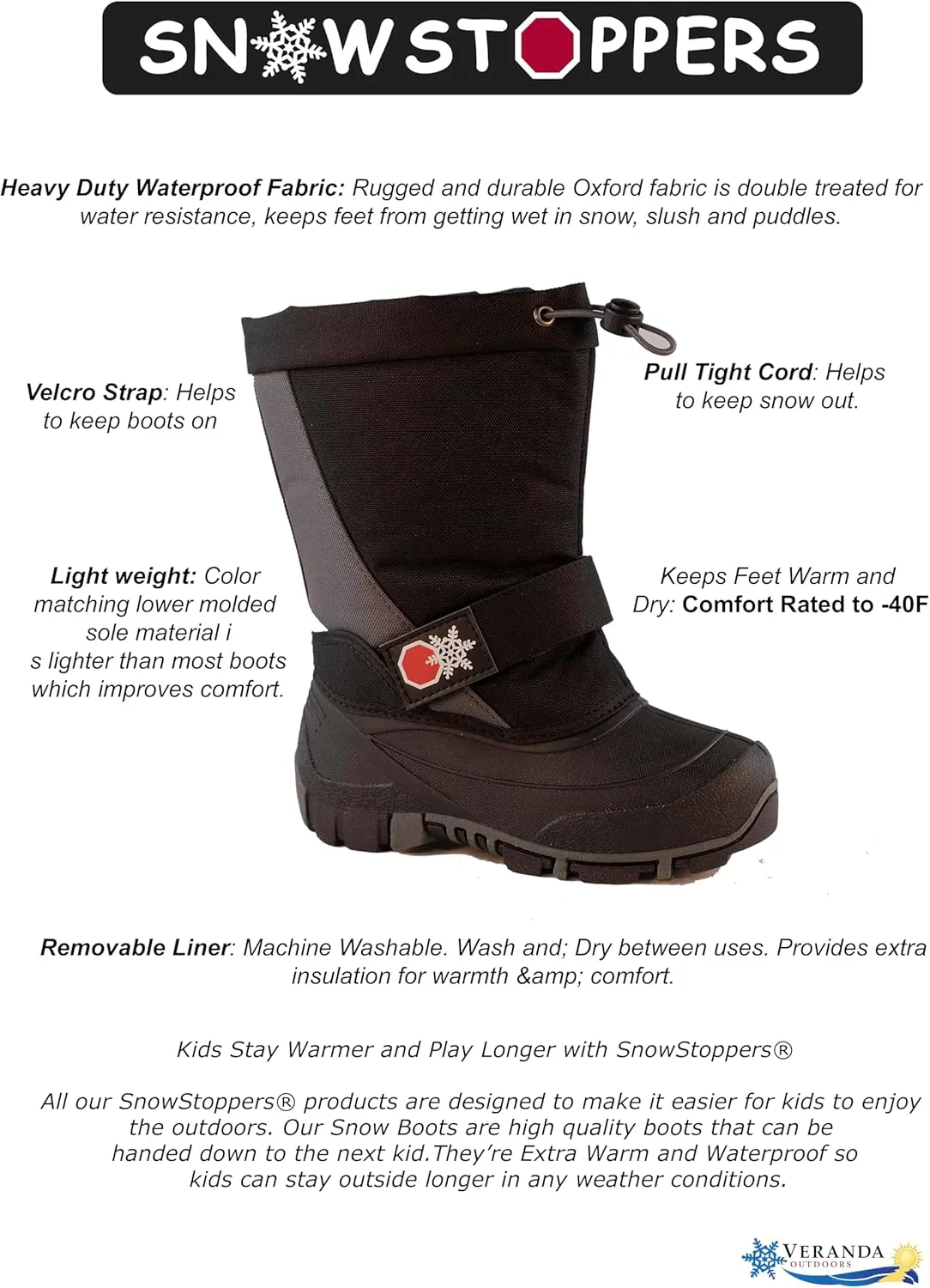 SnowStoppers Children's Snow Boots
