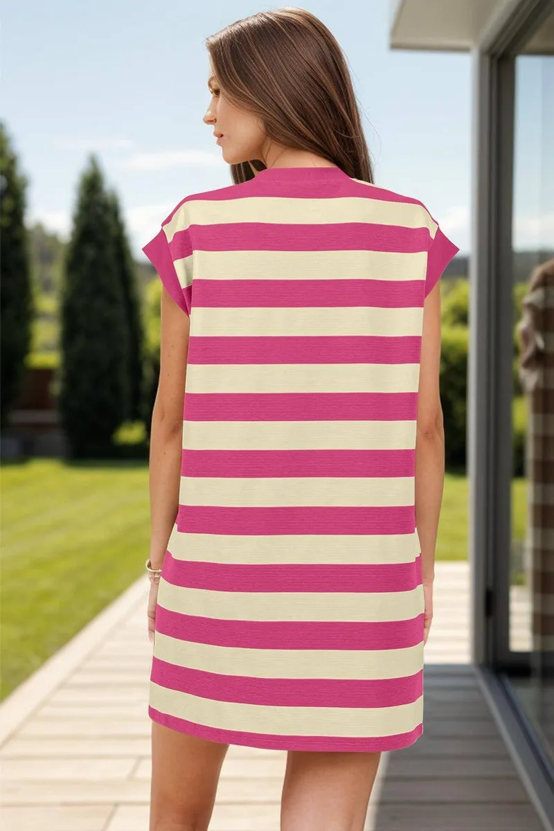 Sophie - Stylish striped mini dress for effortless summer chic