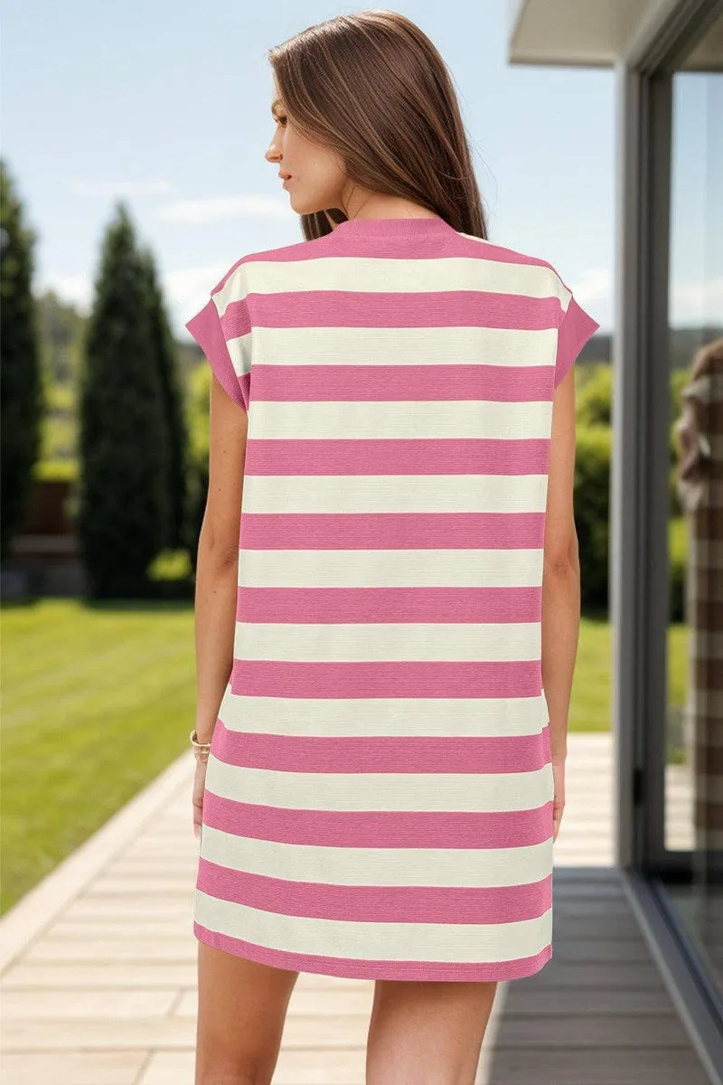 Sophie - Stylish striped mini dress for effortless summer chic