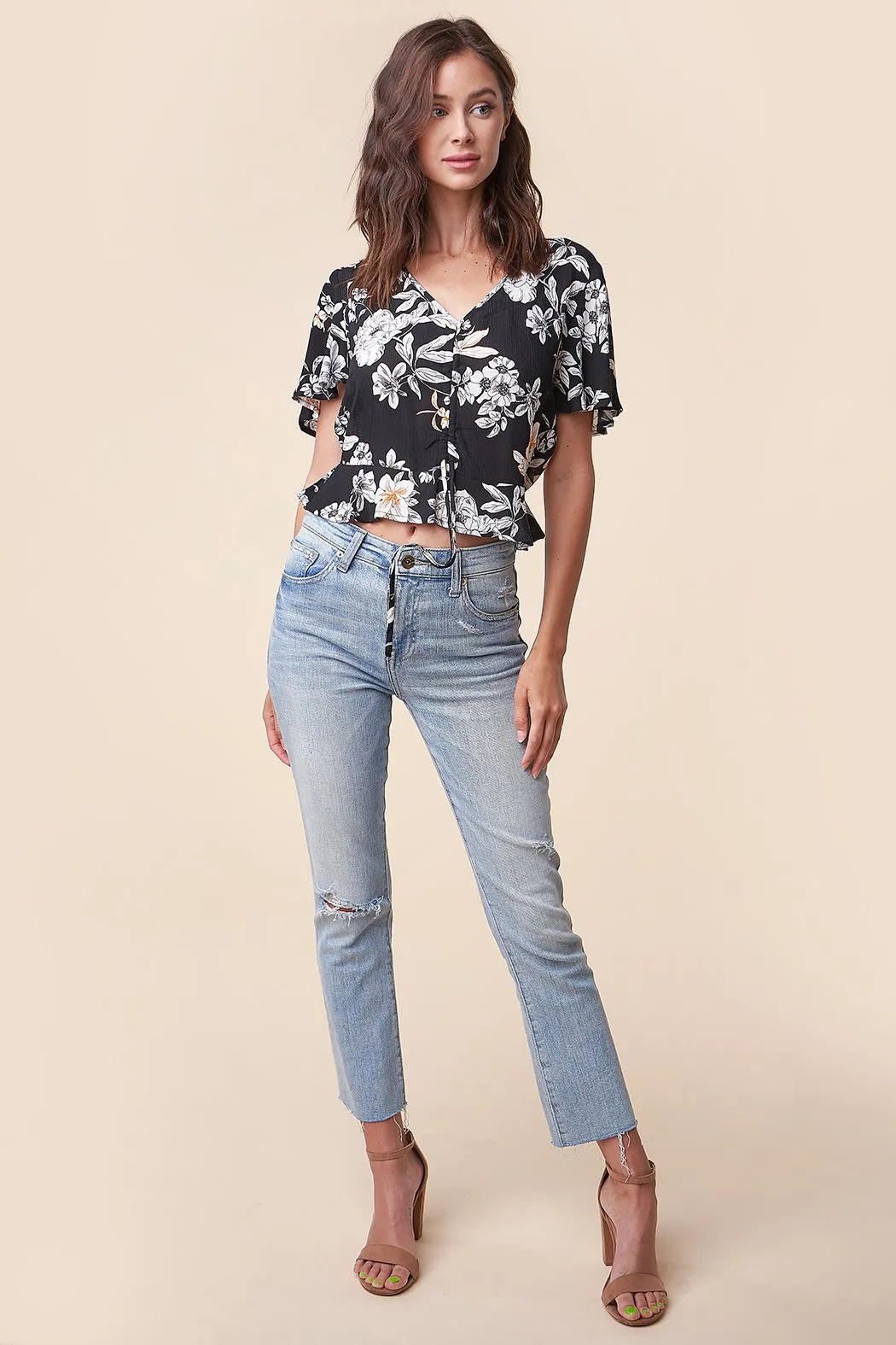 Starlett Floral Crop Top