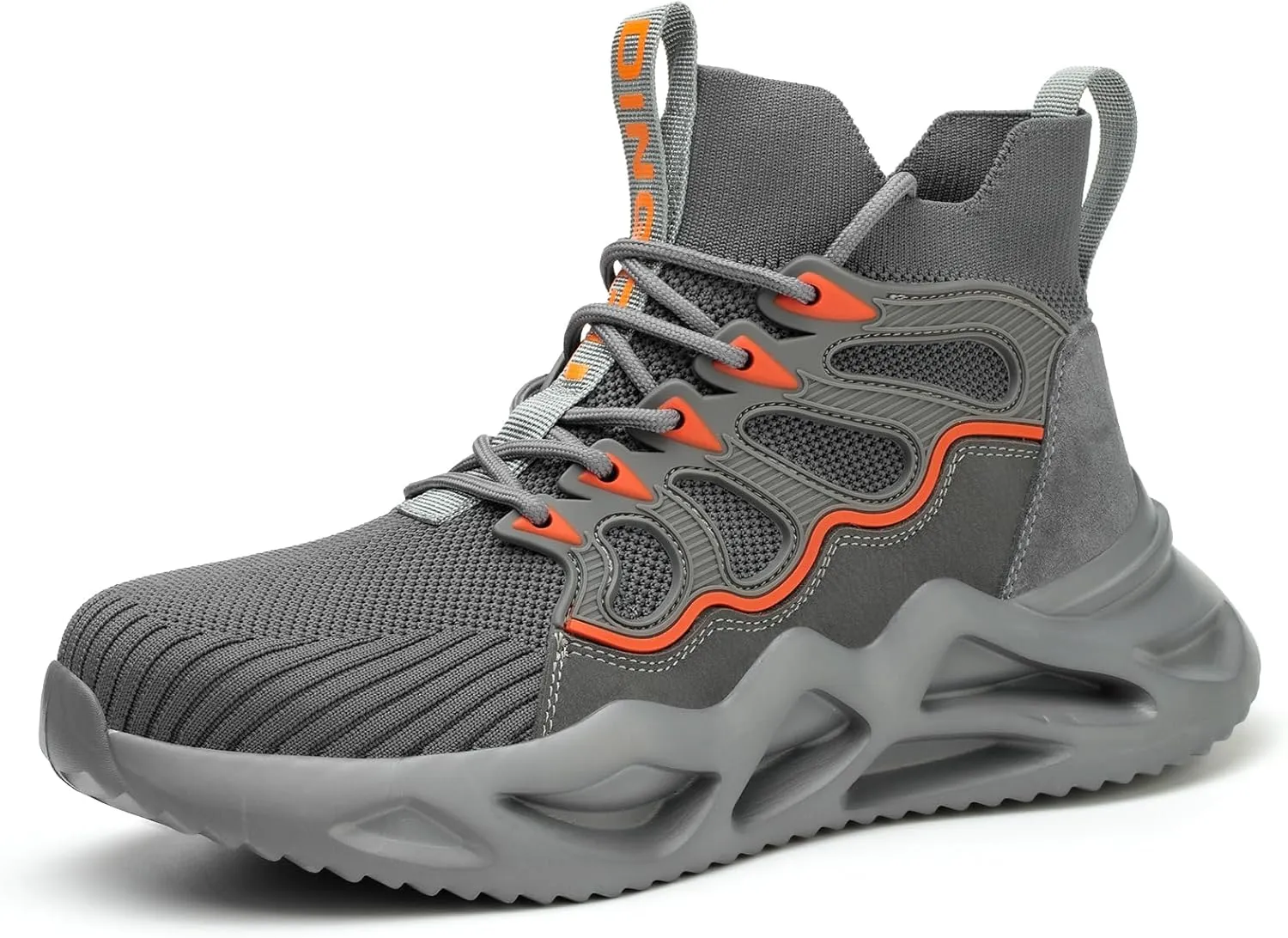 Steel Toe Shoes for Men, Puncture Proof Work Shoes for Men Women, High Top Indestructible Safety Shoes, Lightweight Steel Toe Sneaker for Men.