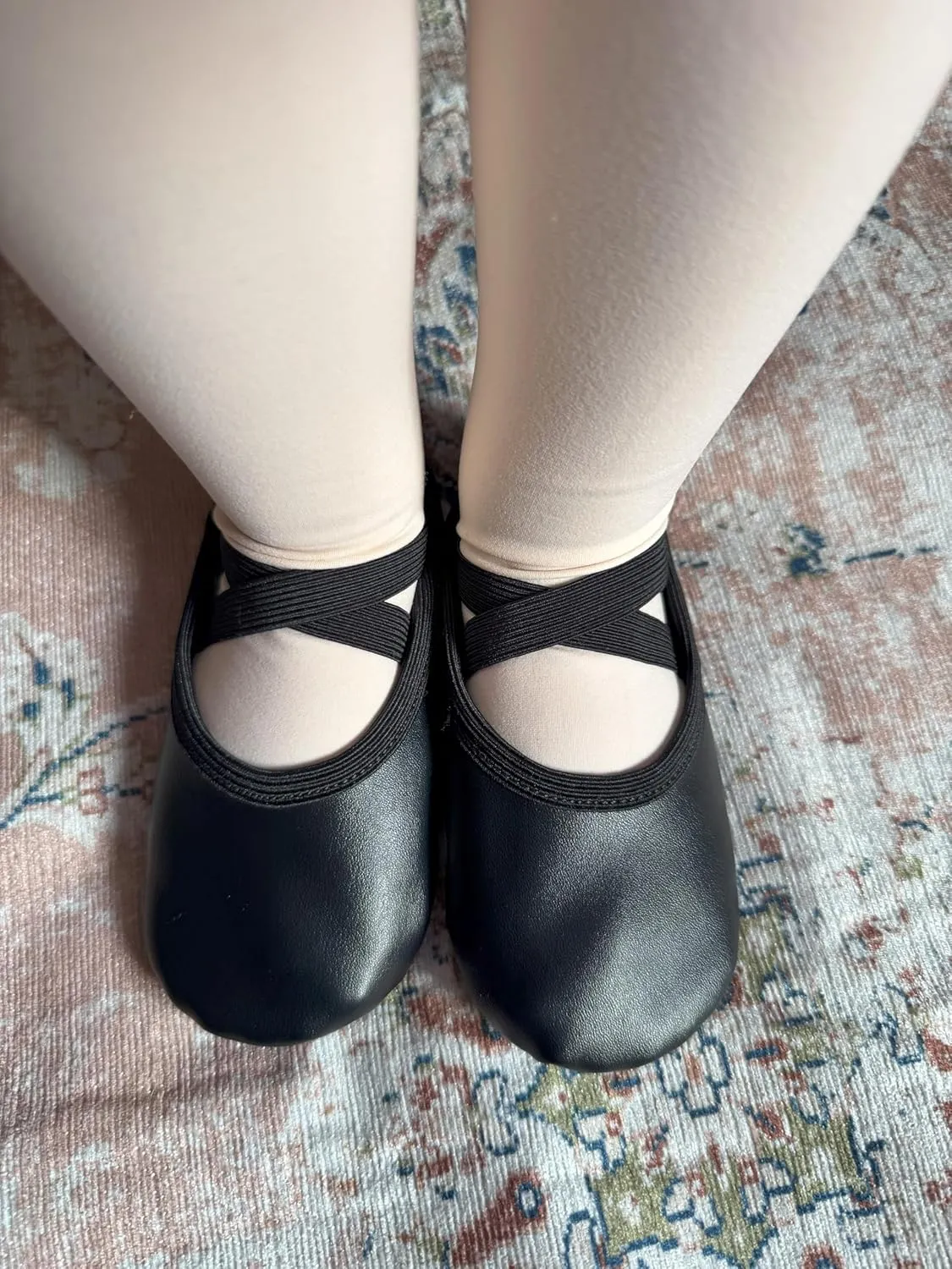 Stelle Ballet Shoes for Girls Women PU Leather Dance Slippers Boys Ballerina Shoes for Toddler/Little Kid/Big Kid/Women