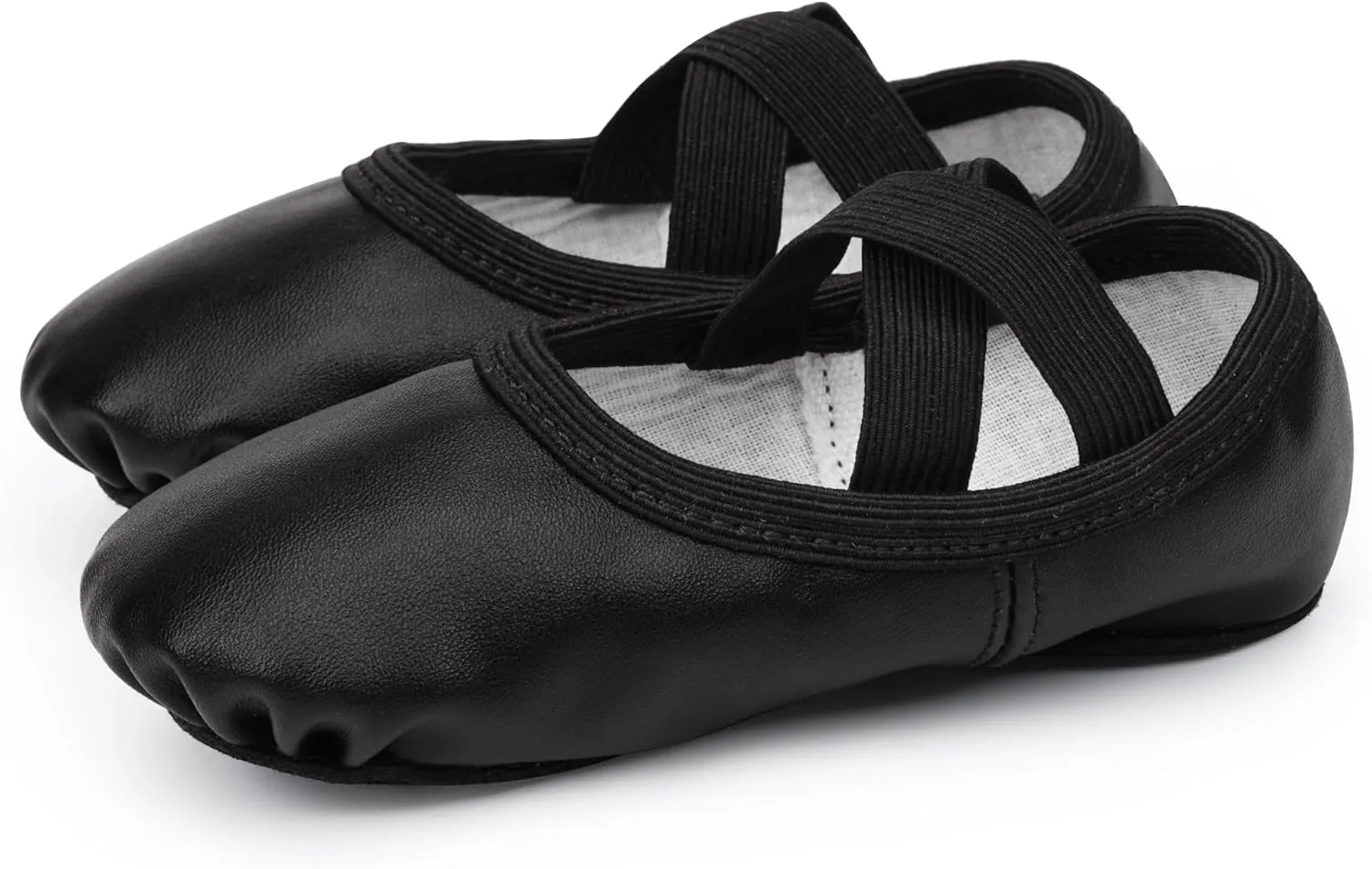 Stelle Ballet Shoes for Girls Women PU Leather Dance Slippers Boys Ballerina Shoes for Toddler/Little Kid/Big Kid/Women