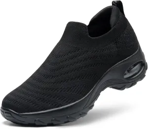 STQ Walking Shoes for Women Slip On Shoes with Arch Support Lightweight Air Cushioned Sock Sneakers