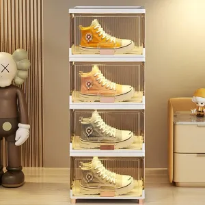 Stylish Stackable Plastic Shoe Boxes