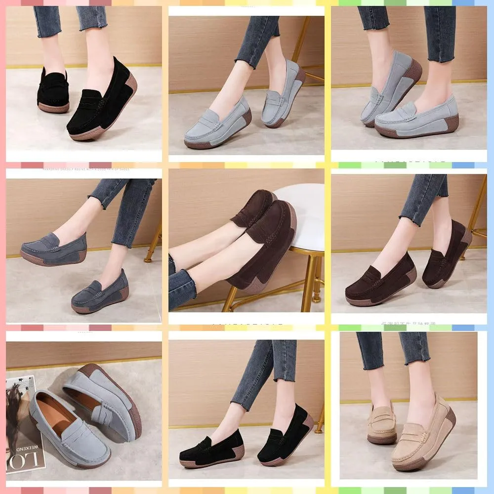 Stylish Women's Suede Slip-on Sneakers with Built-in Arch Support for Ultimate Comfort, Perfect for Casual outings or Work