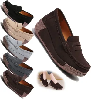Stylish Women's Suede Slip-on Sneakers with Built-in Arch Support for Ultimate Comfort, Perfect for Casual outings or Work
