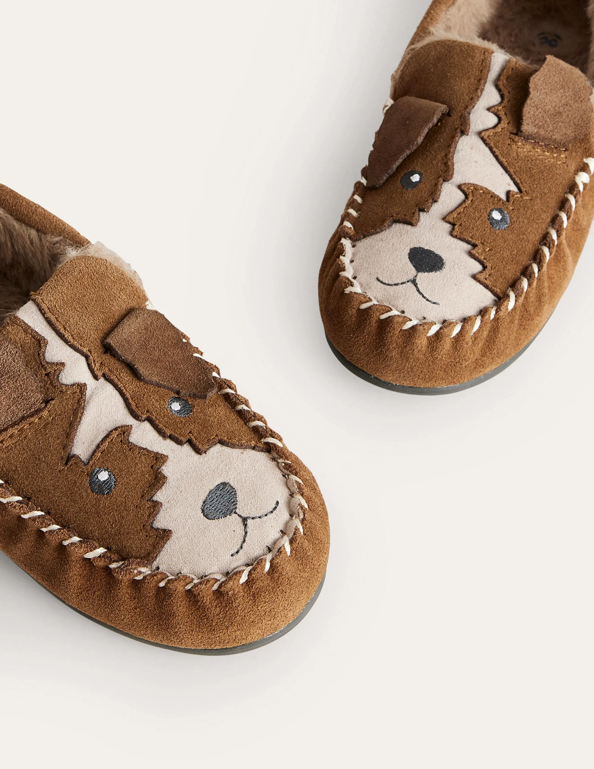Suede Slippers-Tan Brown