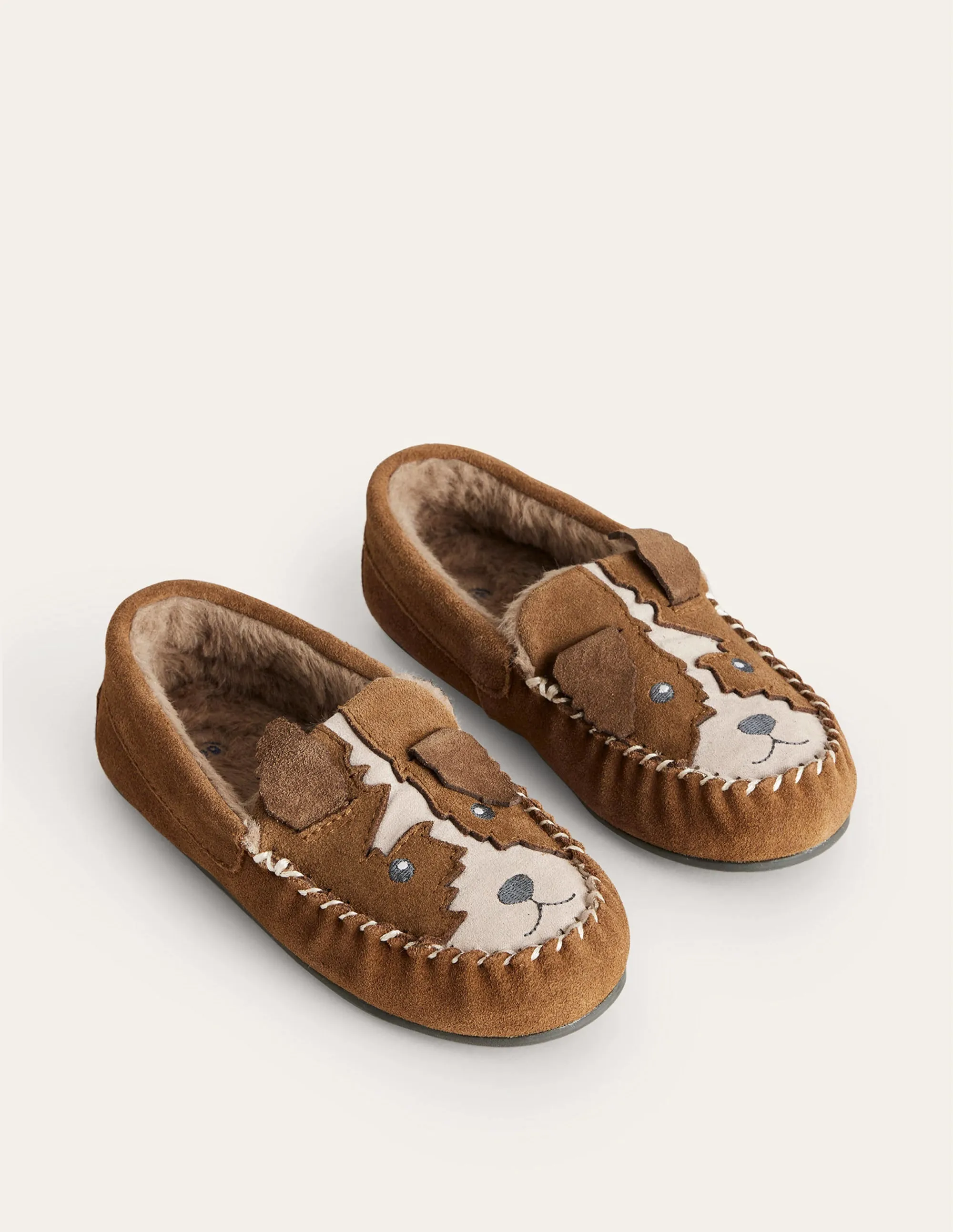 Suede Slippers-Tan Brown