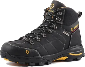 SUREWAY Men's 6" Soft/Steel Toe Heavy Duty Waterproof Work Boot - Leather,Lace Up,Oil/Slip Resistant Dual-Density Comfortable EH Construction Industrial Ankle Safety Men Work Boots,Roofing, Hunting