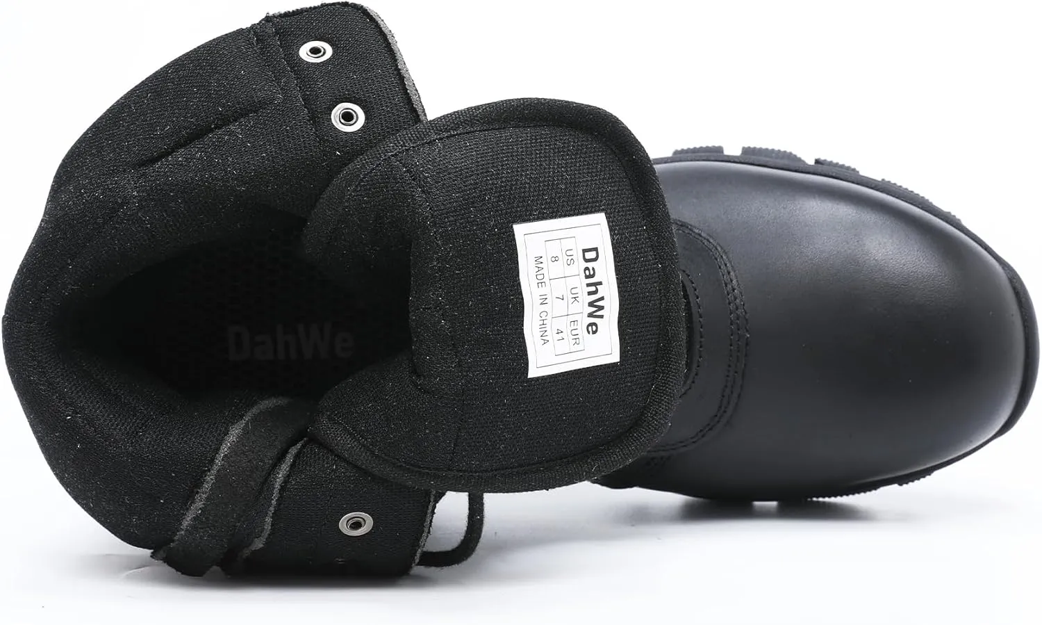 Tactical Steel Toe Boots for Men Side Zipper Non-Slip Puncture-Resistant Leather Military Combat Outdoor Heavy Duty Work Boots