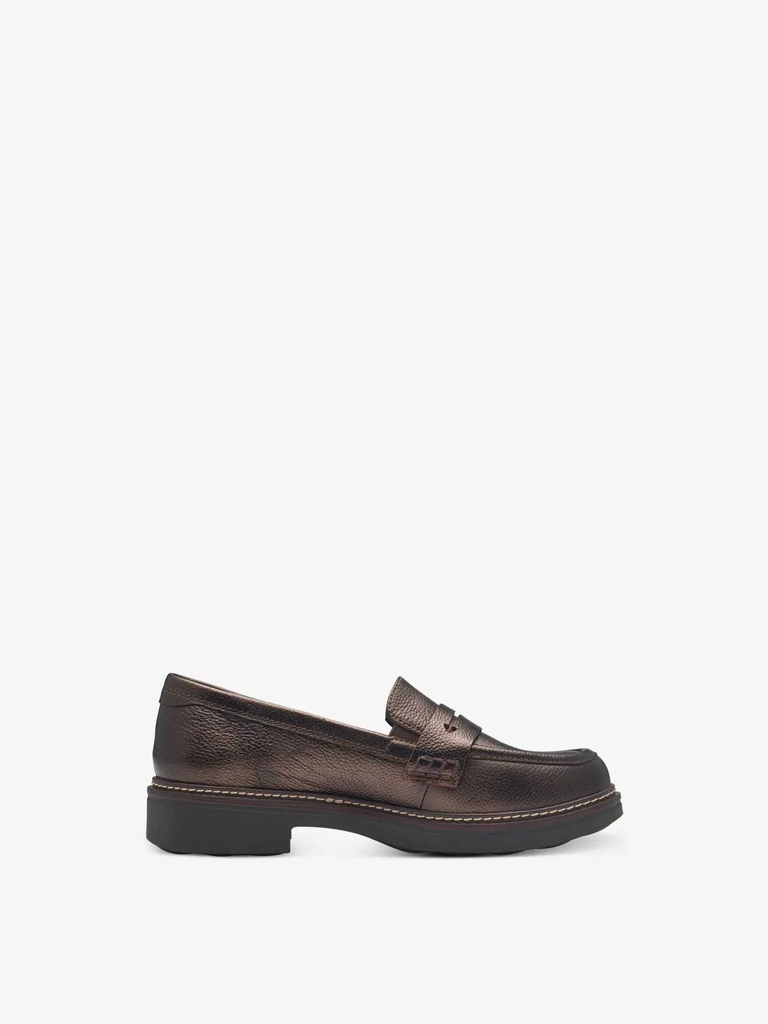 Tamaris Women's 8-84312-43 Leather Slipper Loafer Shoes Bronze
