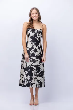 Tanya Taylor Neema Dress in Black/Cream