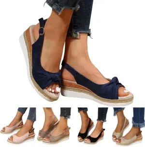 Tatuamie Orthopedic Sandals for Women Dressy Walking Slippers Arch Support Platform Wedge Boho Open Toe Ankle Strap Shoes