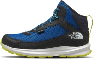 THE NORTH FACE Teen Fastpack Hiker Mid Waterproof Shoe, Hero Blue/TNF Black, 2