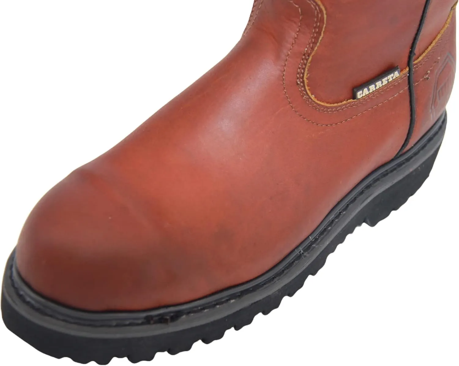 The Western Shops Men's 9" Pull-On Steel Toe Leather Work Boot