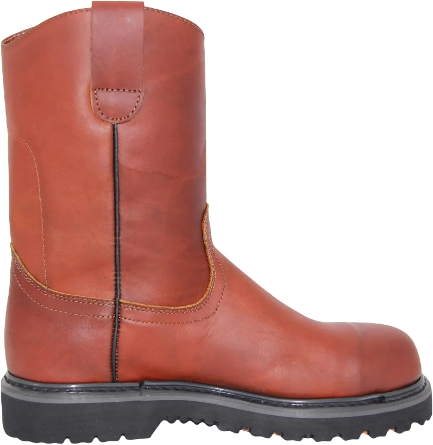 The Western Shops Men's 9" Pull-On Steel Toe Leather Work Boot