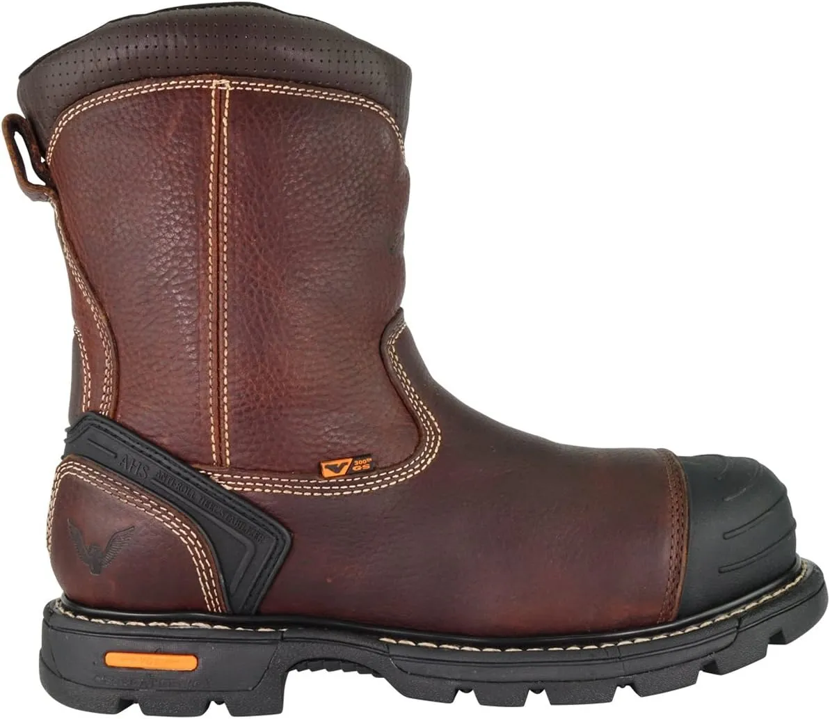 Thorogood GEN-Flex2 8 Side-Zip Wellington Pull On Work Boots for Men - Full-Grain Leather with Safety Toe, Storm Welt Construction, and Traction Outsole; EH Rated