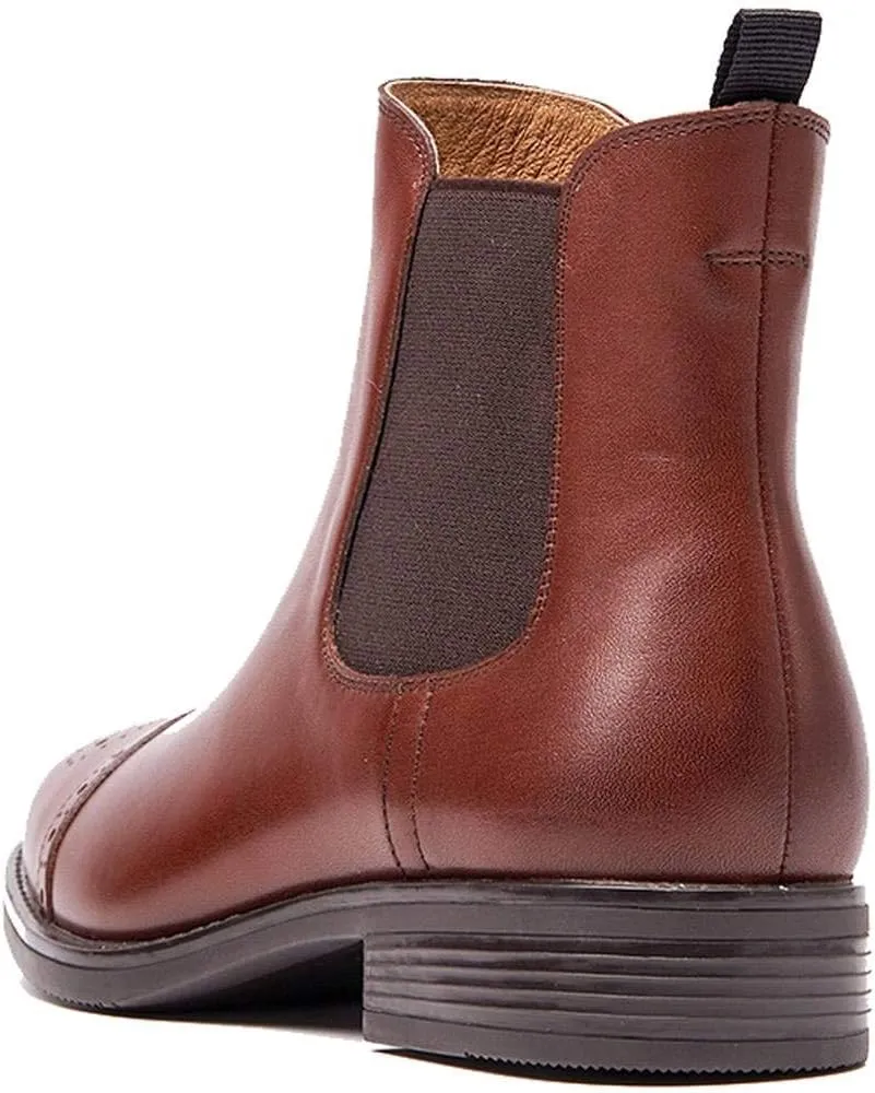 U-lite Womens Fall Winter Comfortable Stylish Leather Chelsea Ankle Boots Women Booties