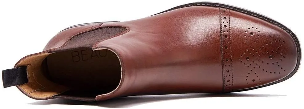 U-lite Womens Fall Winter Comfortable Stylish Leather Chelsea Ankle Boots Women Booties