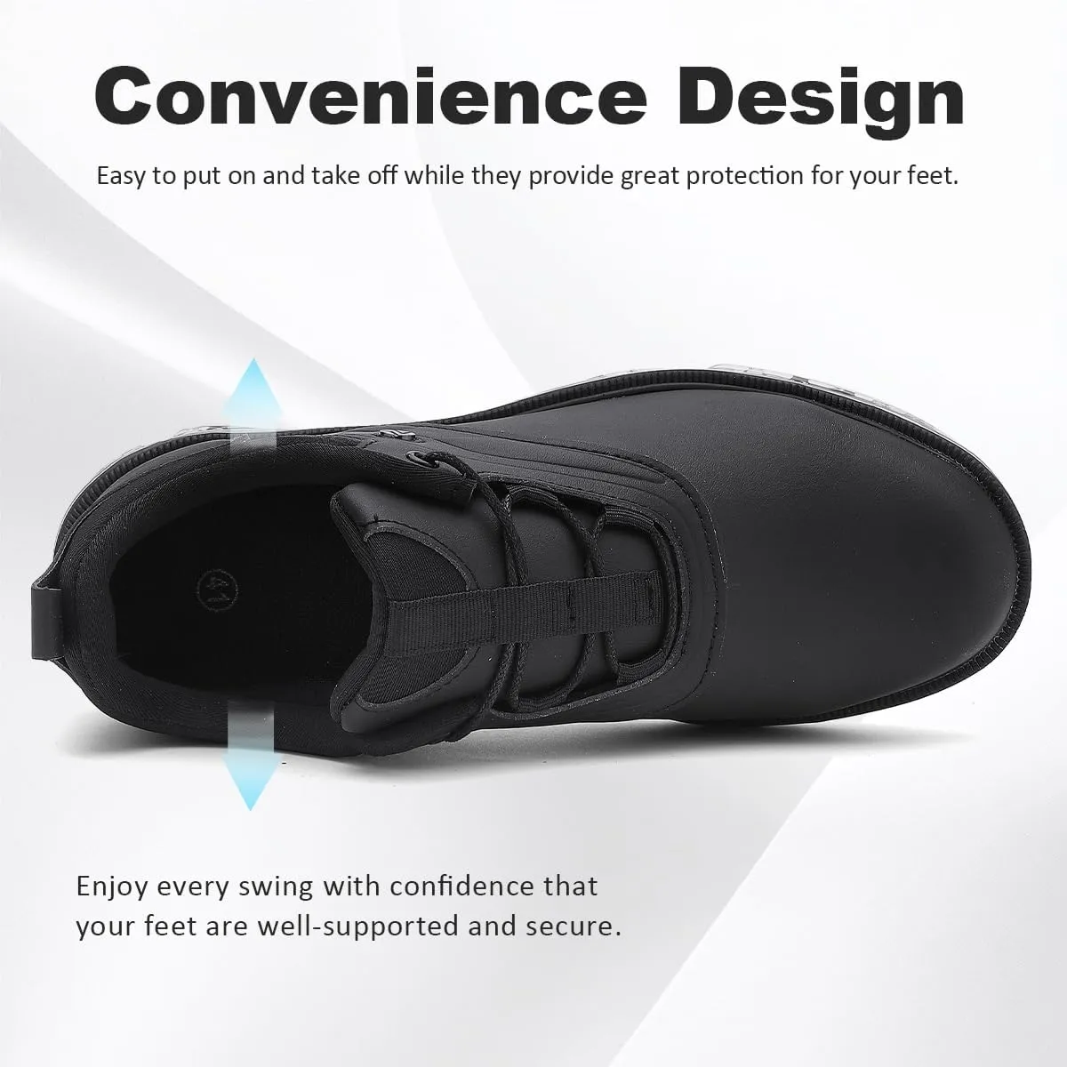 ULTIANT Mens Golf Shoes Waterproof Fixed Spikeless Sole Comfortable Outdoor Sport Shoes Size7.5-13