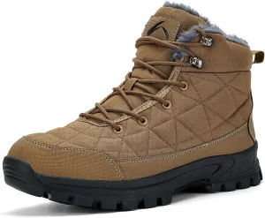 UPSOLO Men's Winter Warm Snow Work Boots