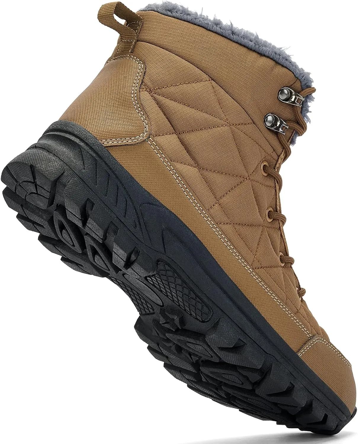 UPSOLO Men's Winter Warm Snow Work Boots