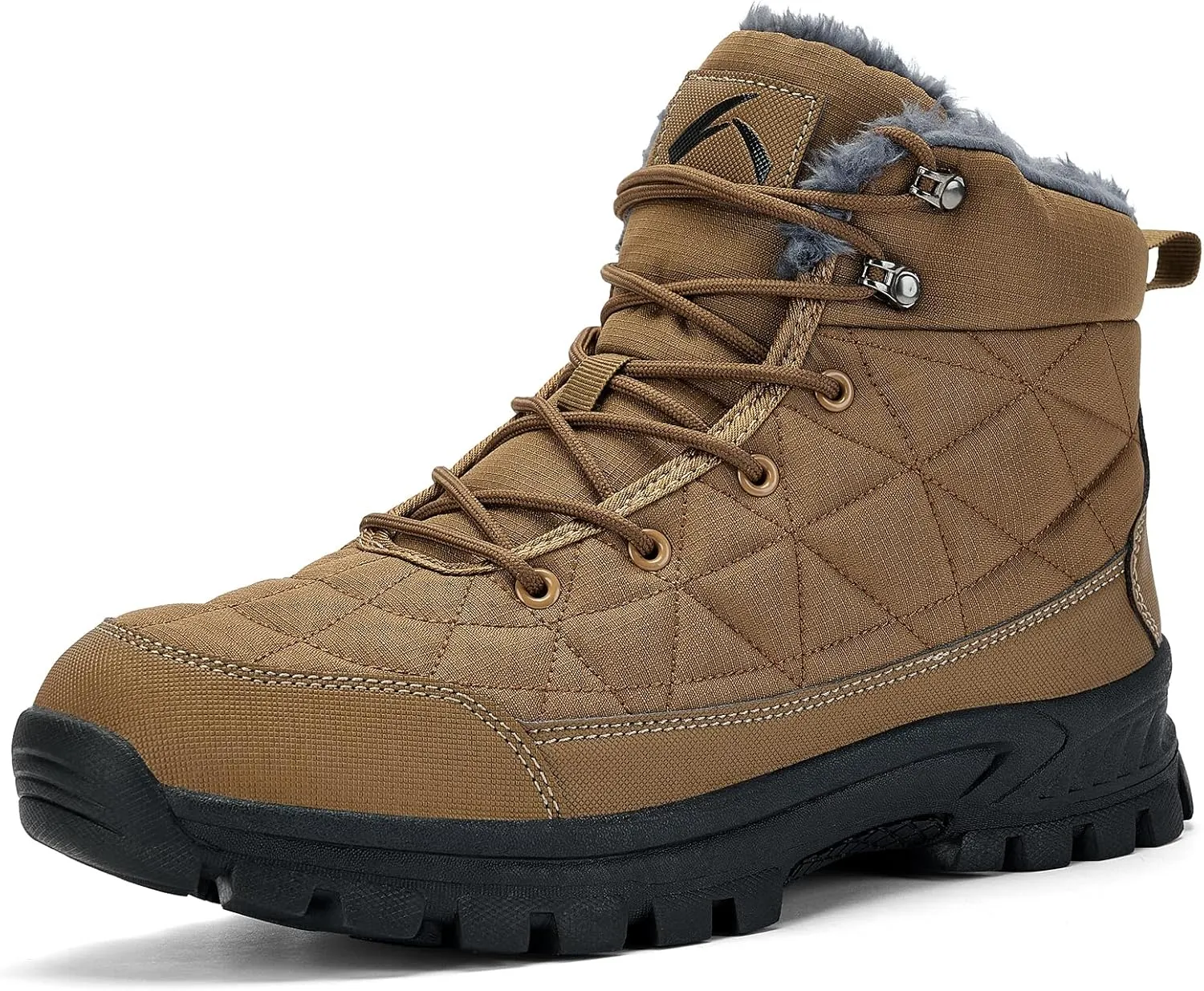 UPSOLO Men's Winter Warm Snow Work Boots