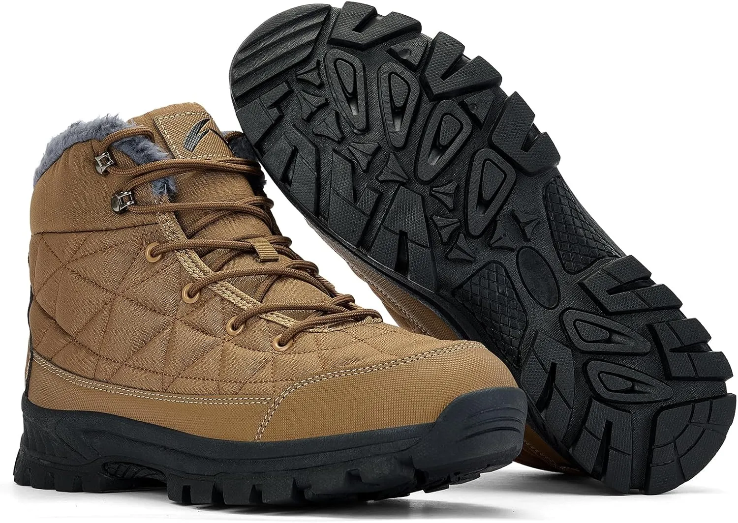 UPSOLO Men's Winter Warm Snow Work Boots