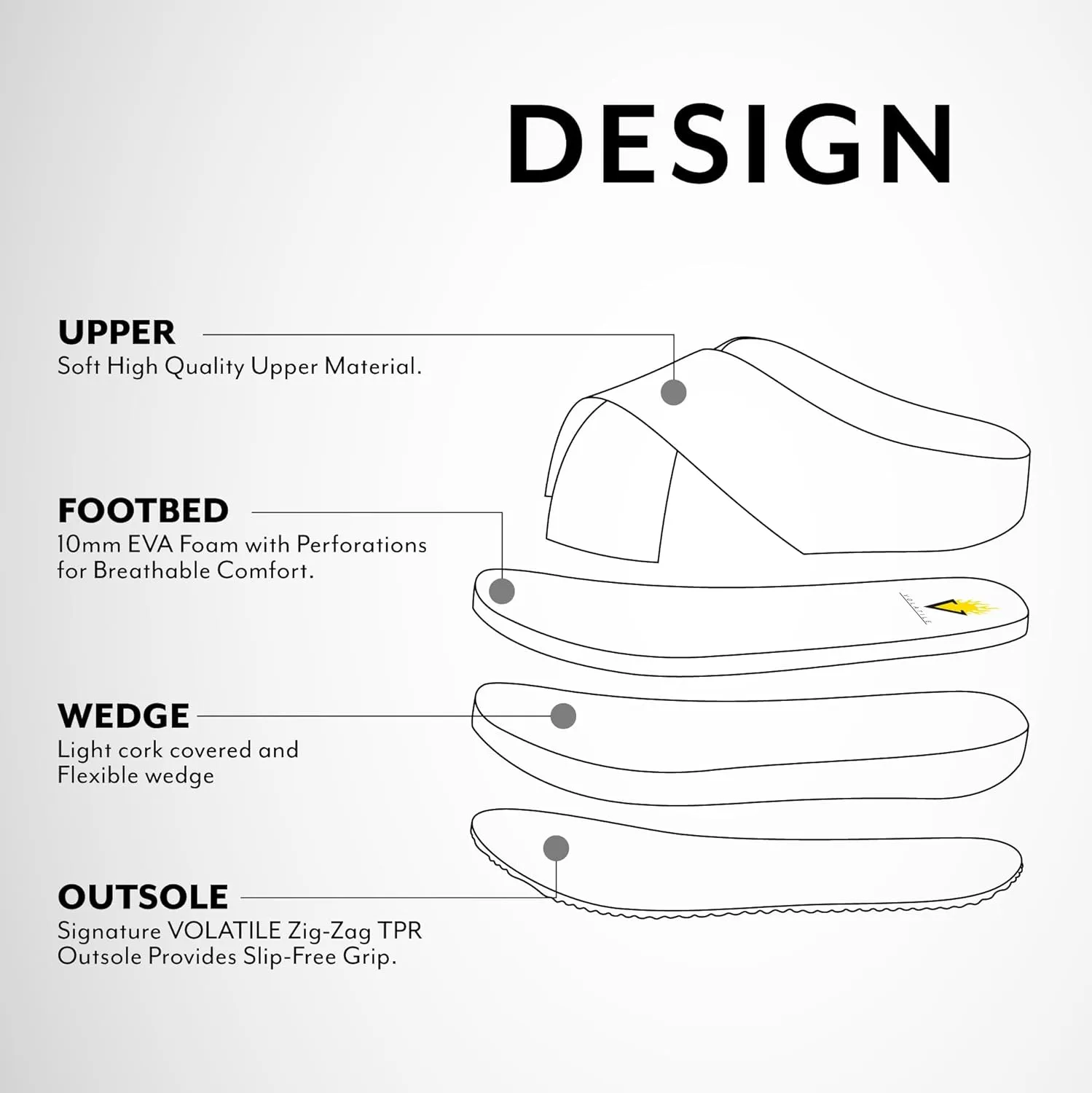 VOLATILE Ablette Wedge Sandals for Women Featuring Slip-on Crisscross Design with EVA Insole and Rubber Outsole