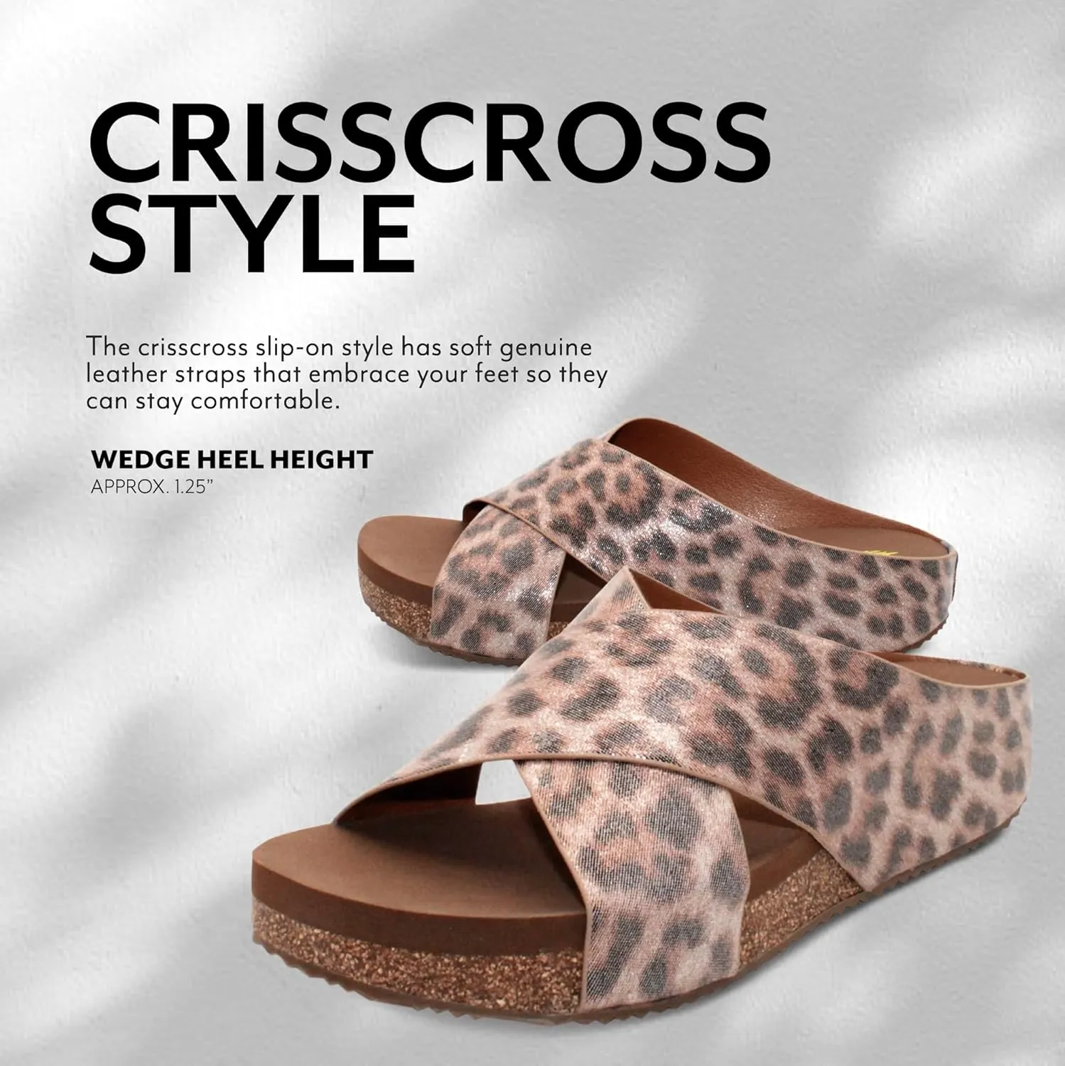 VOLATILE Ablette Wedge Sandals for Women Featuring Slip-on Crisscross Design with EVA Insole and Rubber Outsole
