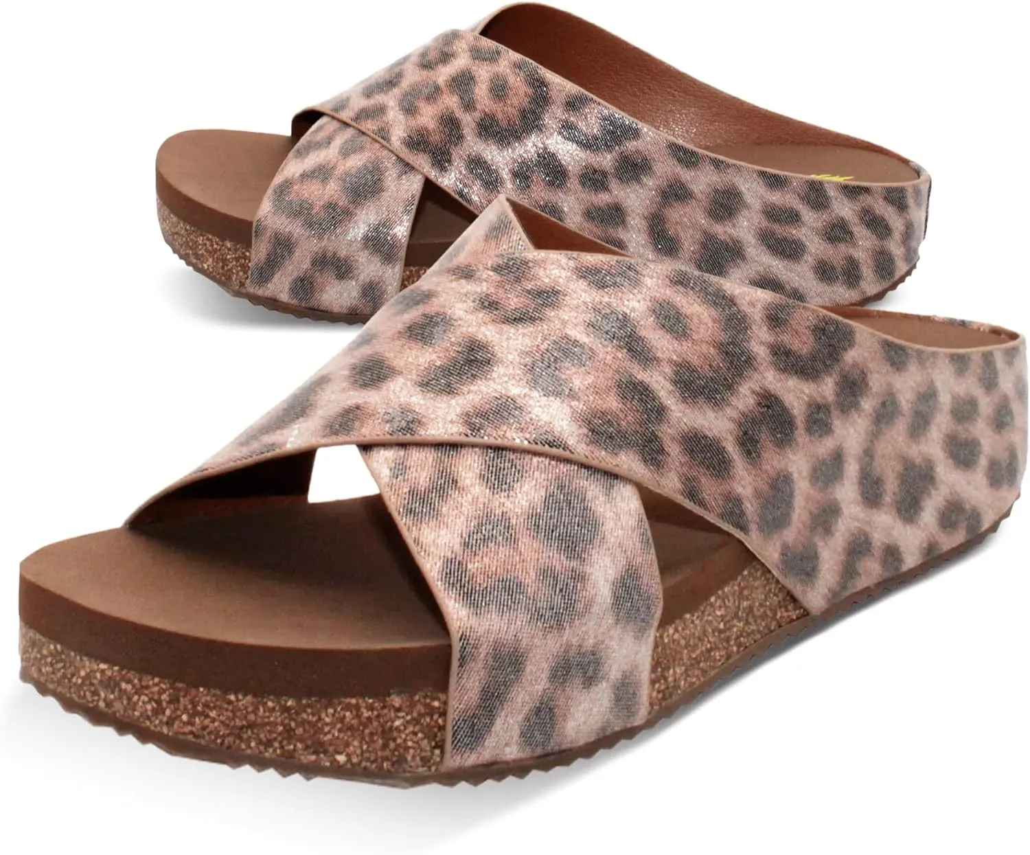 VOLATILE Ablette Wedge Sandals for Women Featuring Slip-on Crisscross Design with EVA Insole and Rubber Outsole