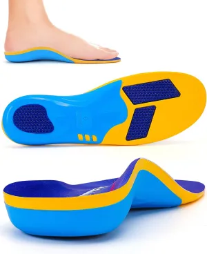 Walkomfy Plantar Fasciitis Relief Arch Support Insoles for Men Women, Flat Feet Shin Splints Heel Pain Orthotic Inserts, Heavy Duty Support 220 lbs Work Boots Gel Shoe Insoles