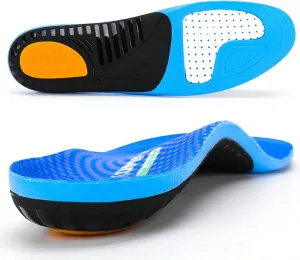 Walkomfy Standing All Day Plantar Fasciitis Insoles Arch Support Orthotic Inserts for Men Women, Flat Feet Pronation Heel Pain Relief Orthotics,Athletic Work Boots Gel Shoe Insoles Heavy Duty Support